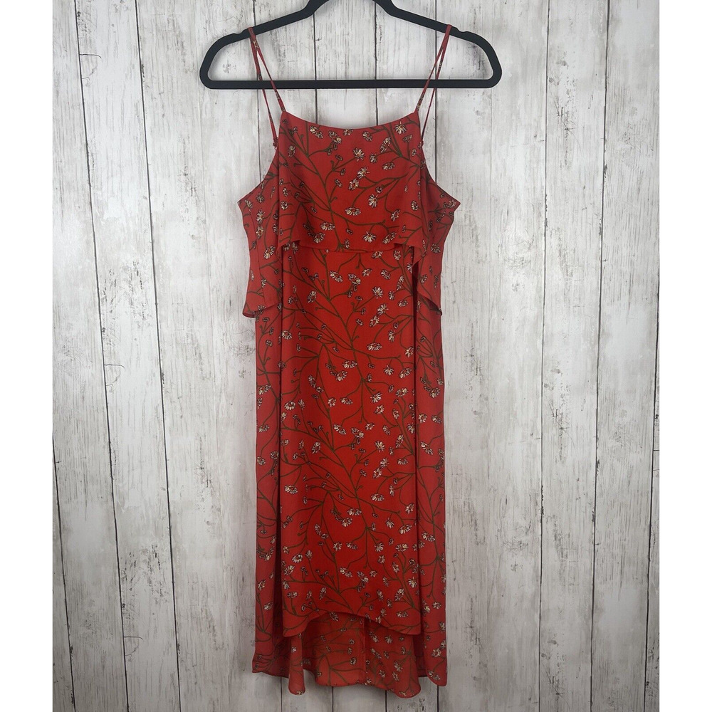 Tabitha Webb Dress Size 4 Red Daisy Sun Floral Slip Bloomcore Festival Flowy